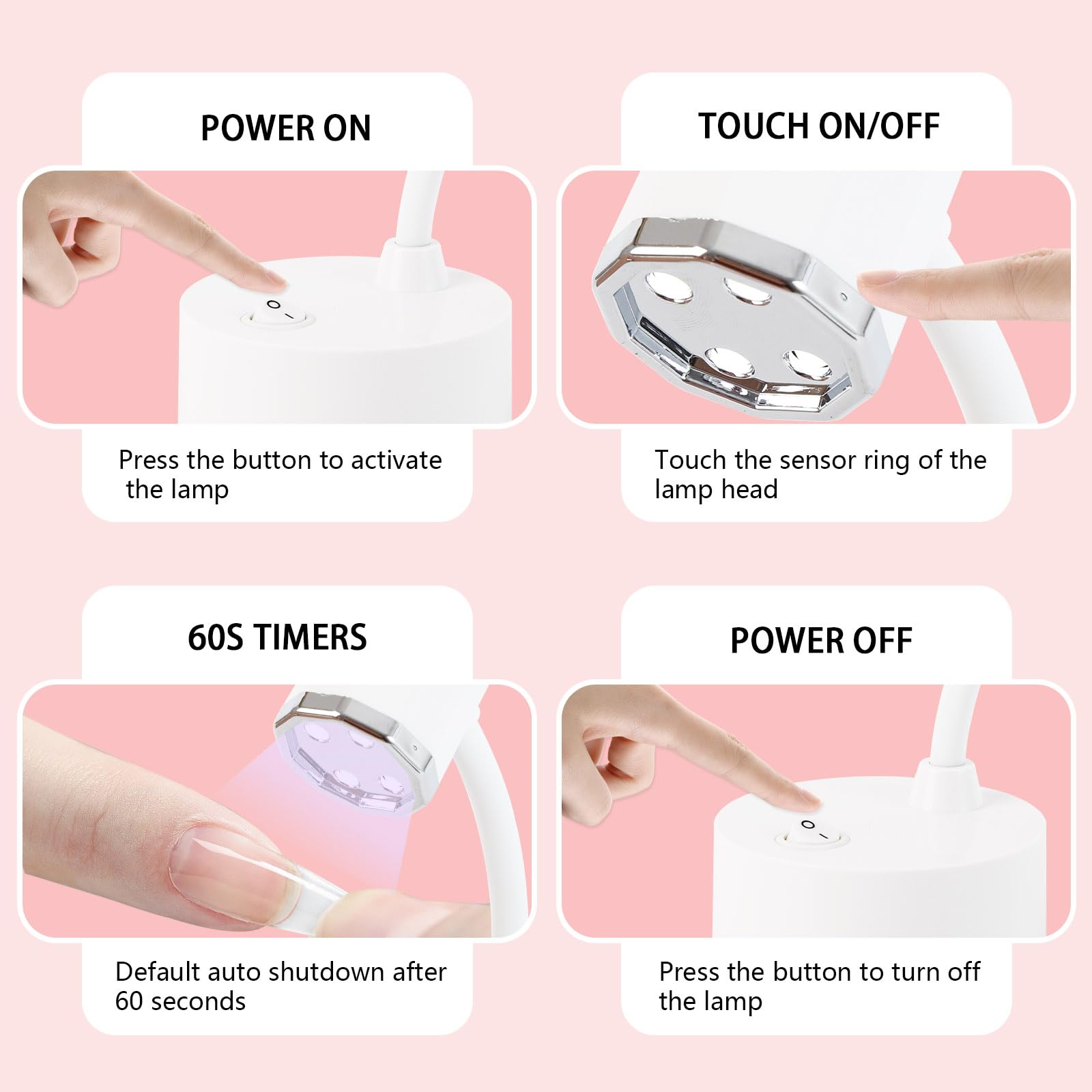 Amazon.com: ITOWNKN Touch Switch Gel X Lamp, Flash Cure Mini Nail